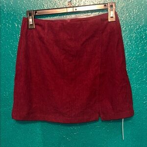 HALARA Burgundy Corduroy Skirt NWT